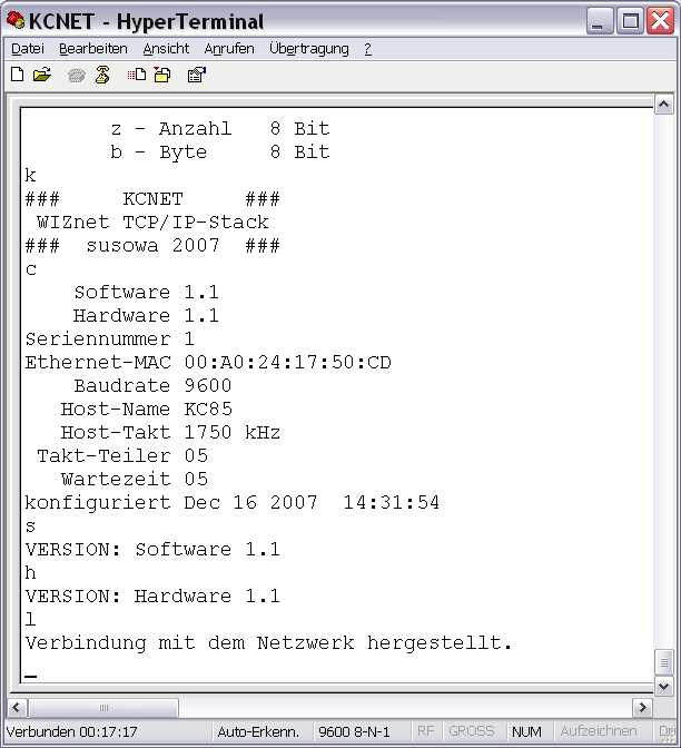 KCNET 1.1 Firmware