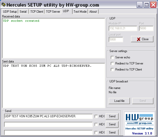 Hercules.exe UDP-Socket Hercules.exe UDP-Socket
