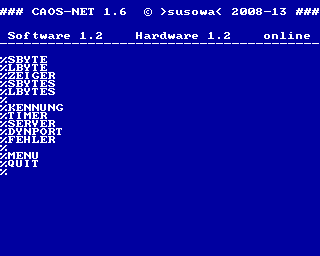 CAOSNET 1.6 IF Menü