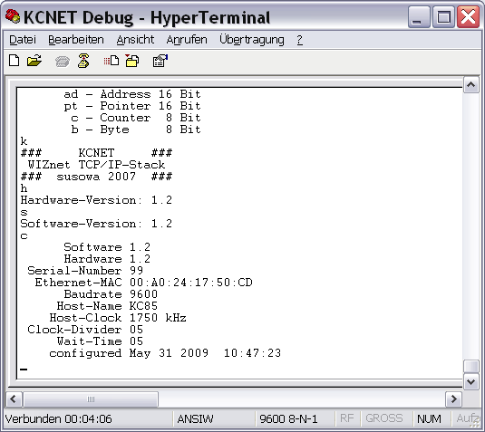 debug configuration data debug configuration data