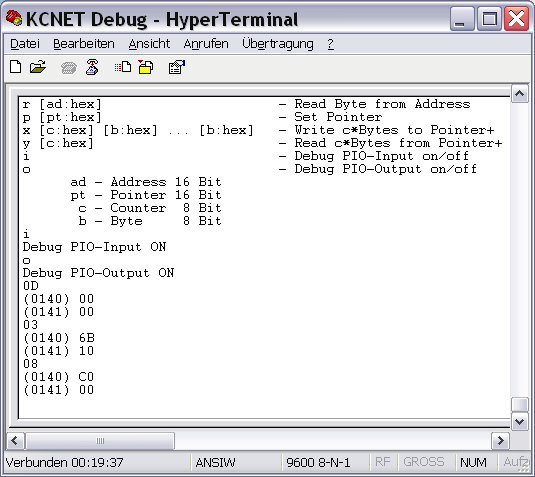 debug Z80-PIO communication debug Z80-PIO communication