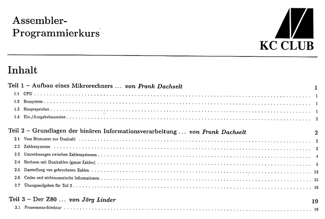 ASM-Kurs KC85 ASM-Kurs KC85