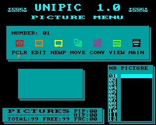UP 1.0 PICTURE MENU UP 1.0 PICTURE MENU