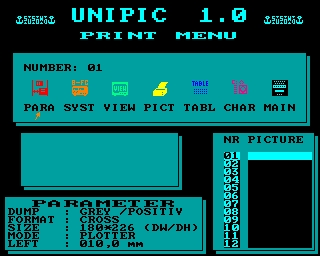 UP 1.0 PRINT MENU UP 1.0 PRINT MENU
