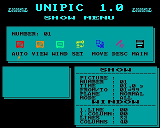 UP 1.0 SHOW MENU UP 1.0 SHOW MENU