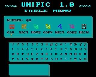 UP 1.0 TABLE MENU UP 1.0 TABLE MENU