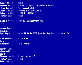 KERMIT Telnet Linux