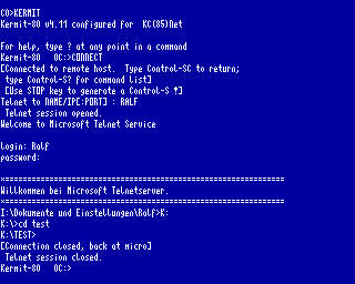KERMIT Telnet Windows XP Pro. KERMIT Telnet Windows XP Pro.