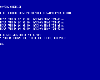 PING Internet-Adresse PING Internet-Adresse