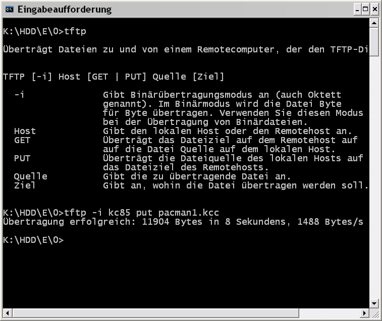 TFTP Windows Client TFTP.EXE