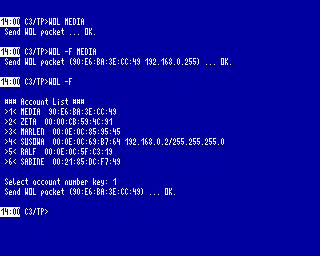 WakeOnLan mit dem KC85-CP/M